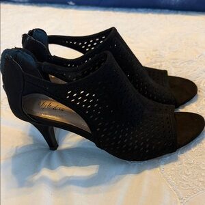 Style & Co. Women's Black Peep-Toe Heels